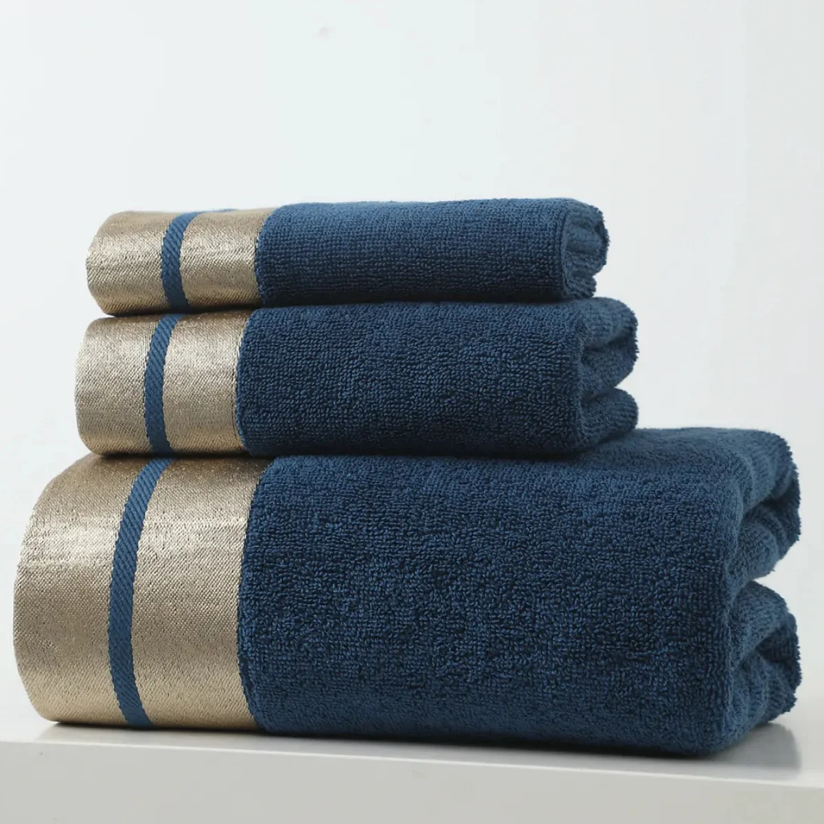 100 Cotton Bath Towel Hand And Face Cloth Three-piece Set — image 6