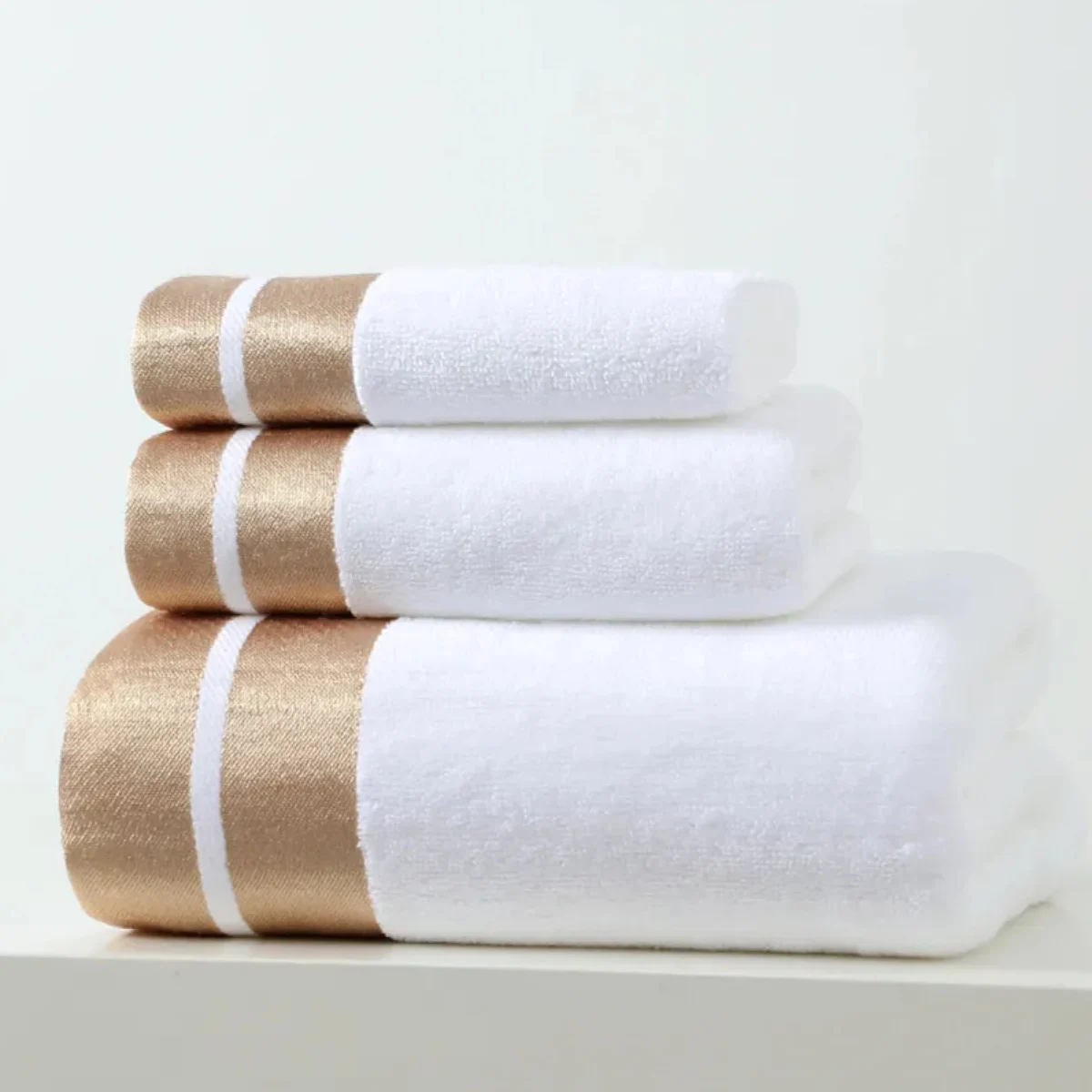 100 Cotton Bath Towel Hand And Face Cloth Three-piece Set — image 9