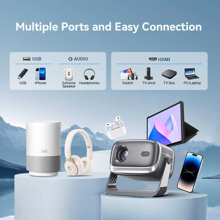 1080P Auto-focus Portable Projector For Home Office And Bedroom — image 6
