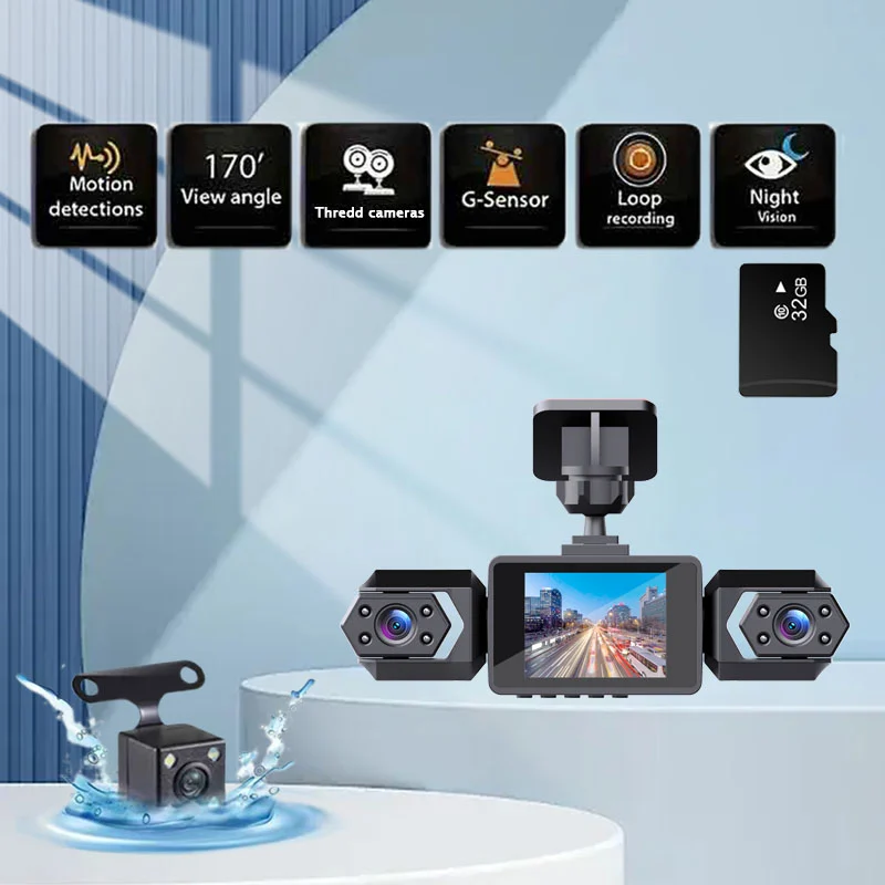1080P High-definition Driving Recorder With Four Lenses, Night Vision, Front, Back,… — image 7