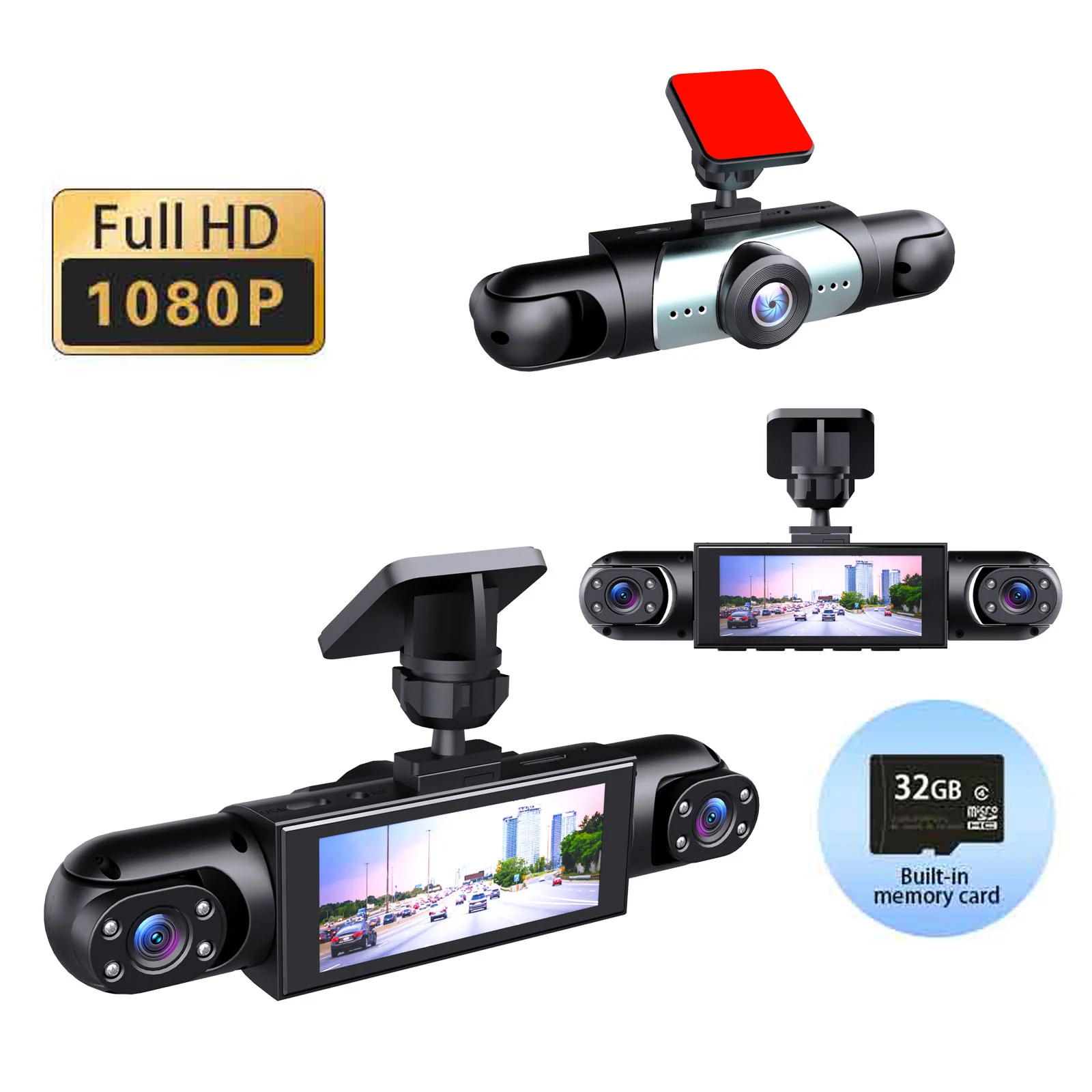 1080P High-definition Driving Recorder With Four Lenses, Night Vision, Front, Back,… — image 4