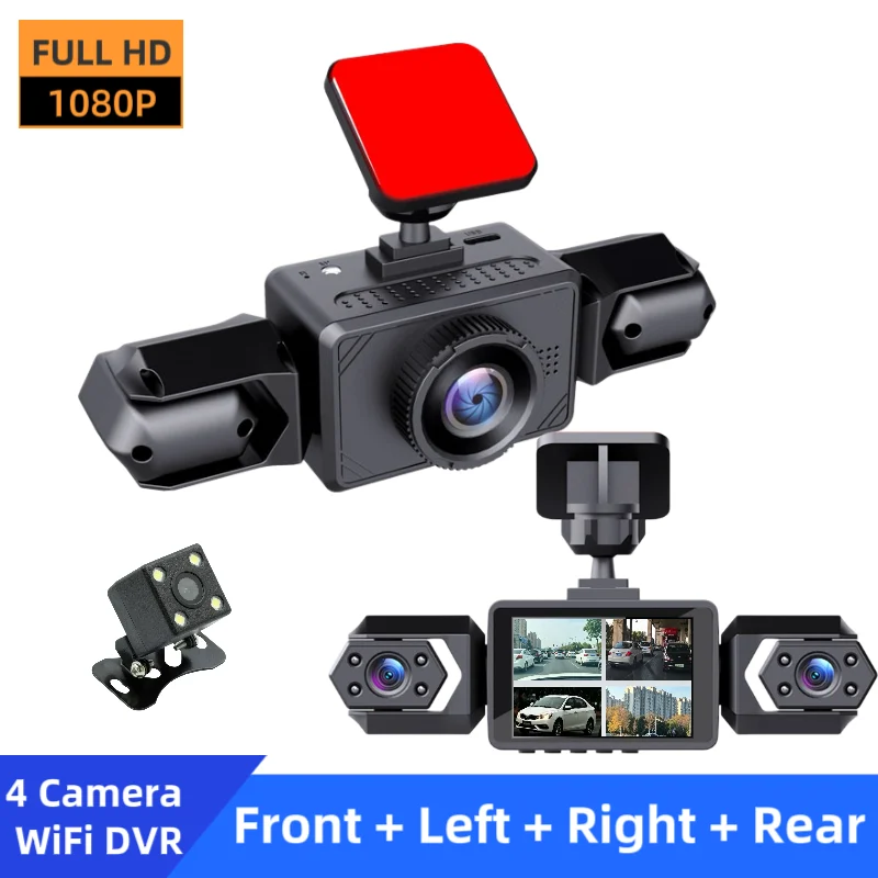 1080P High-definition Driving Recorder With Four Lenses, Night Vision, Front, Back,… — image 6