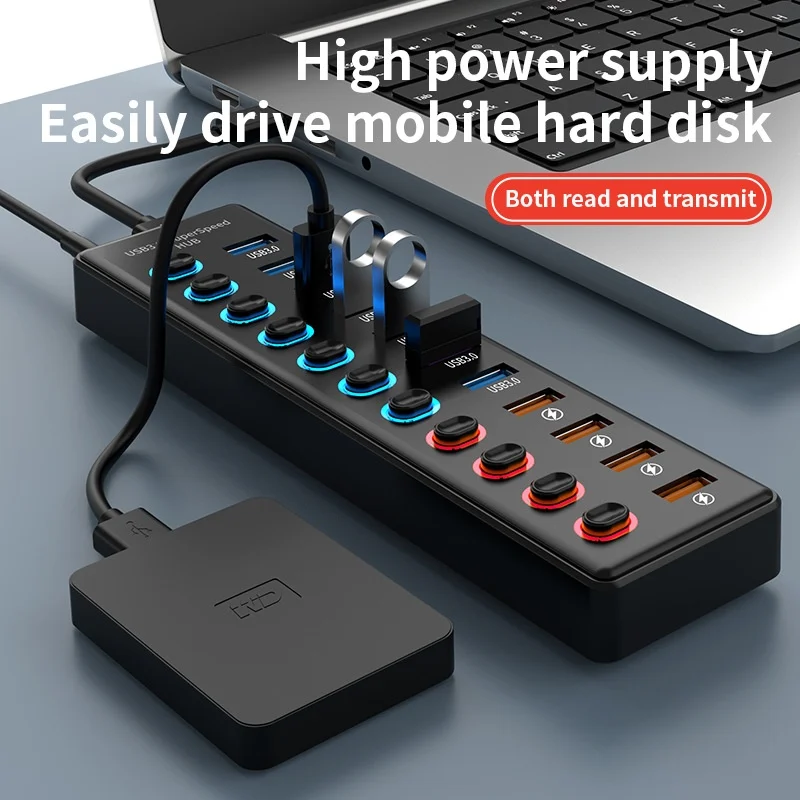 11-in-1 Laptop Docking Station With Splitter Cable — image 2
