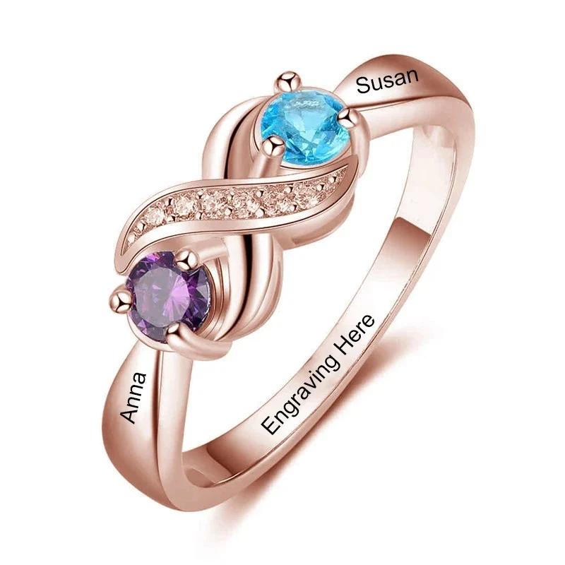 12th Birthday Stone Love Heart Ring Female — image 4