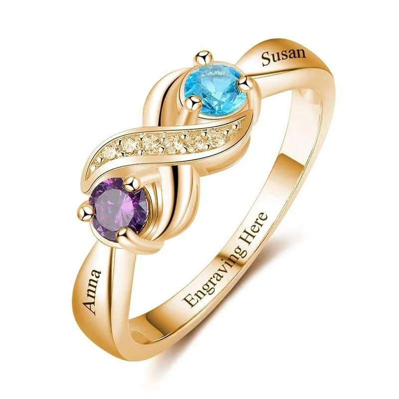 12th Birthday Stone Love Heart Ring Female — image 5