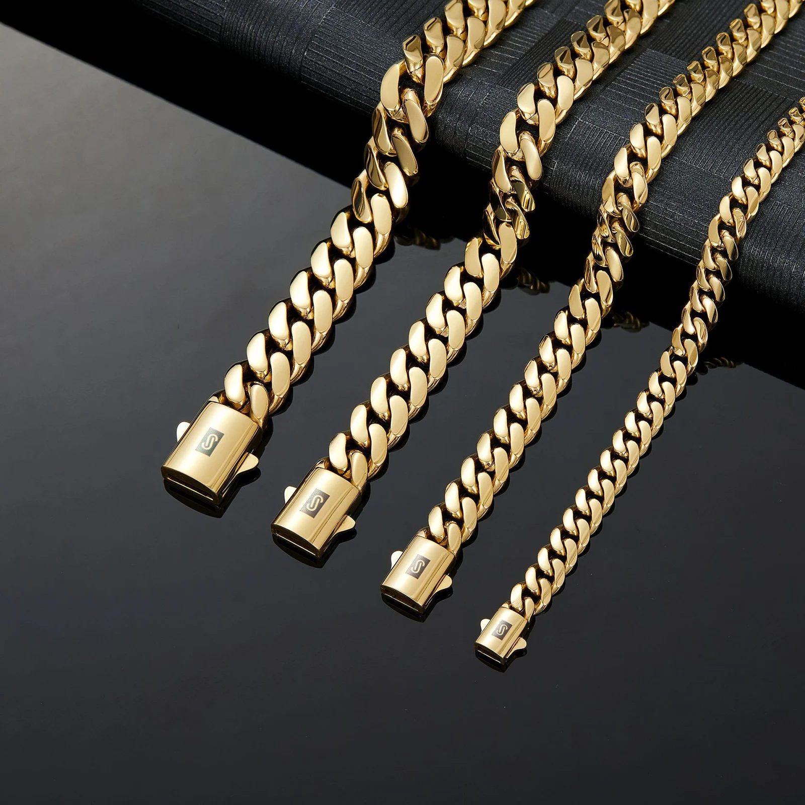14K Vacuum-plated Stainless Steel Mens Necklace — image 3