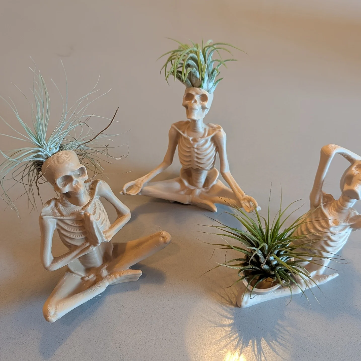 1PC 3D Printed Yoga Skeleton Air Plant Holder, Skull Planter Figurine, Gothic Desk… — image 8