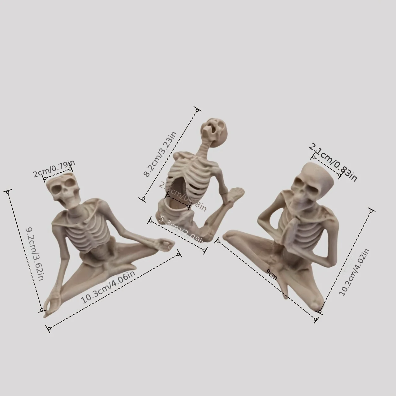 1PC 3D Printed Yoga Skeleton Air Plant Holder, Skull Planter Figurine, Gothic Desk… — image 7