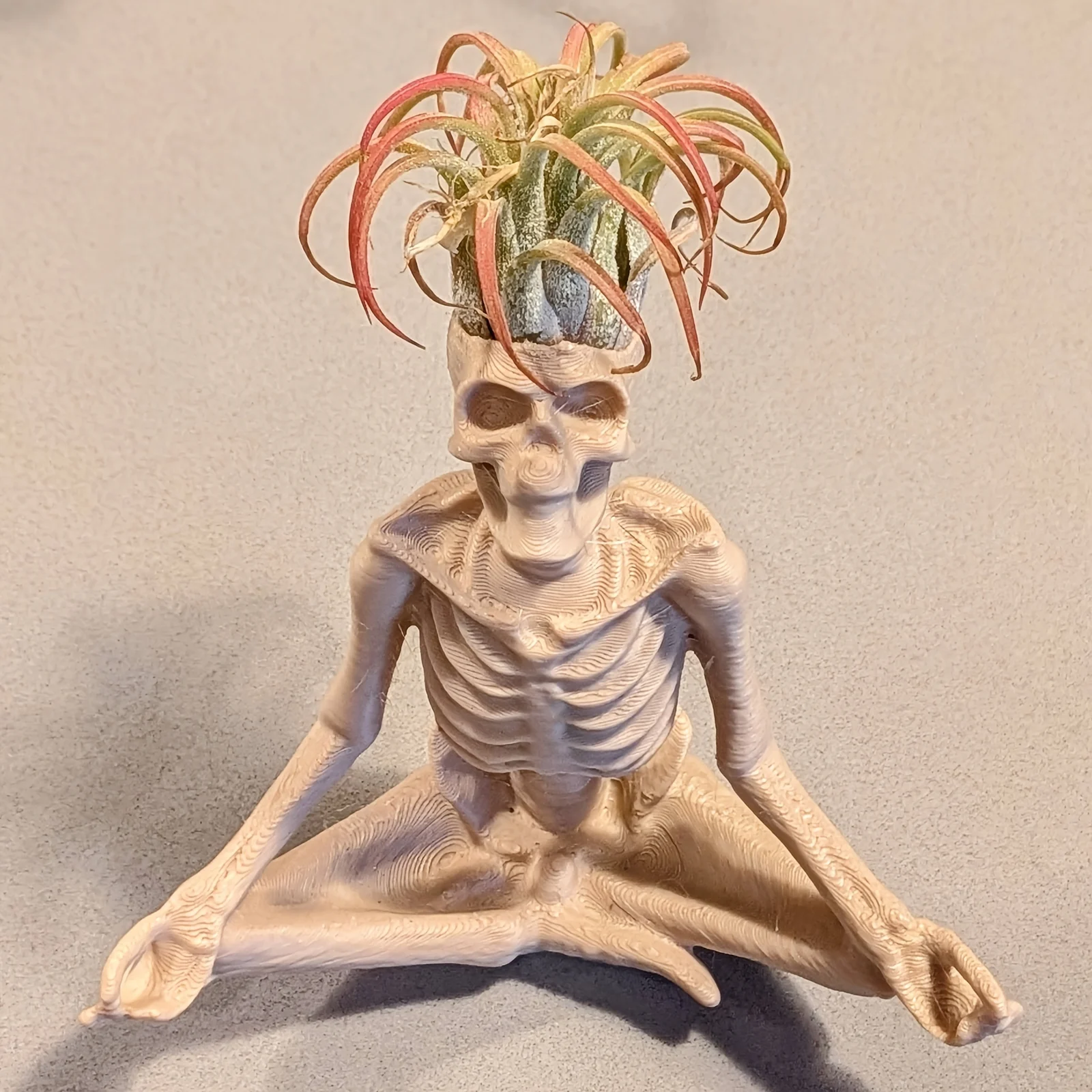 1PC 3D Printed Yoga Skeleton Air Plant Holder, Skull Planter Figurine, Gothic Desk… — image 4