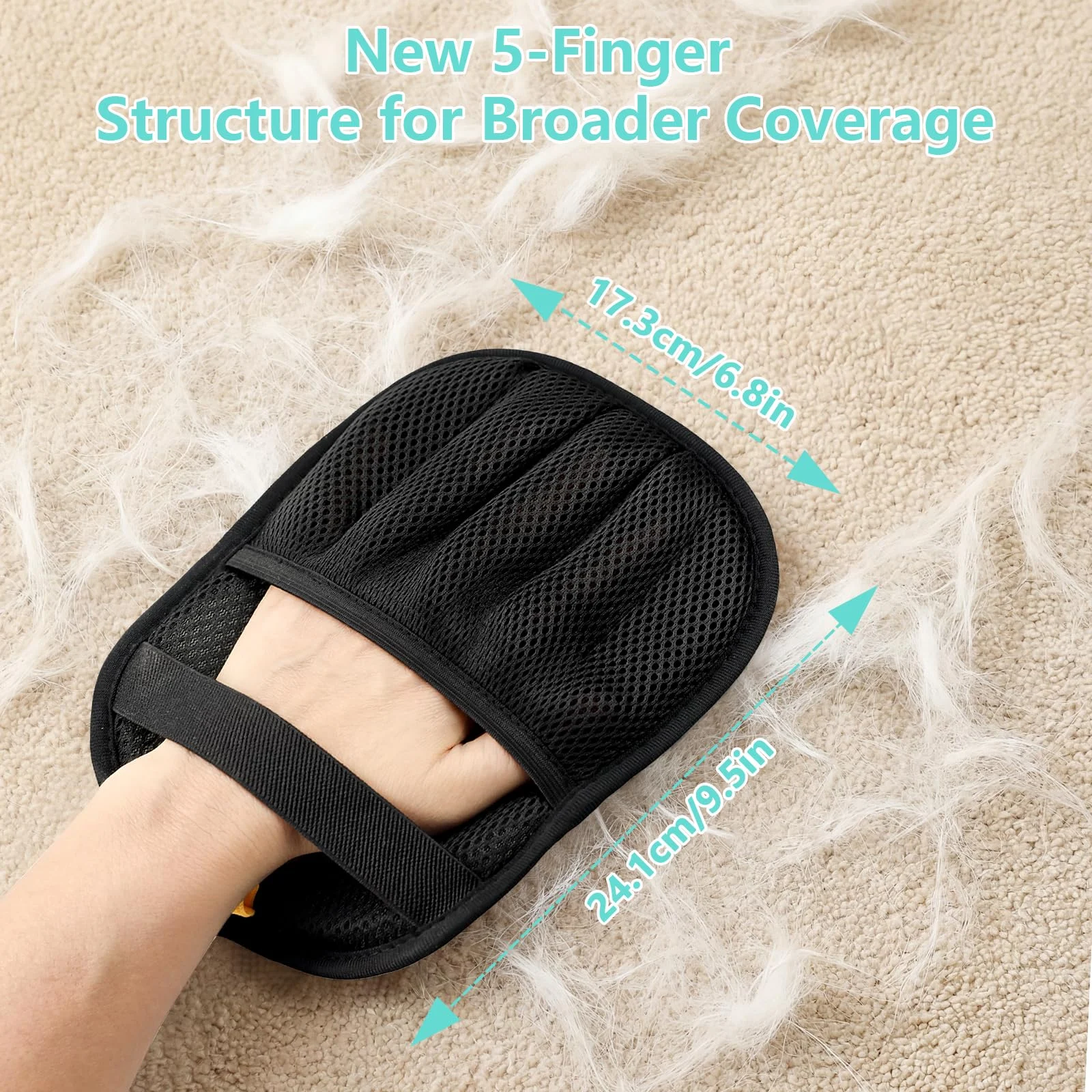 1pc New Upgrade Pet Hair Removal Glove For Dogs & Cats, Electrostatic Reusable Magic… — image 3