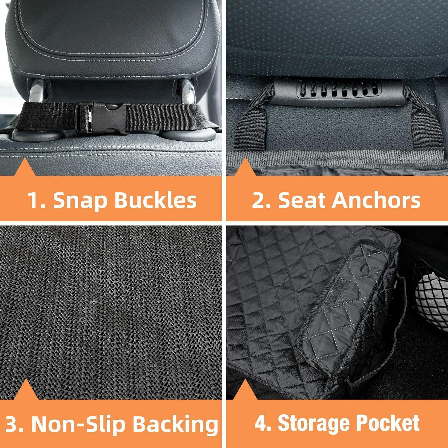 2 Pack Dog Car Seat Cover For Front Seat, Waterproof Protector 900D Tear-resistant… — image 2