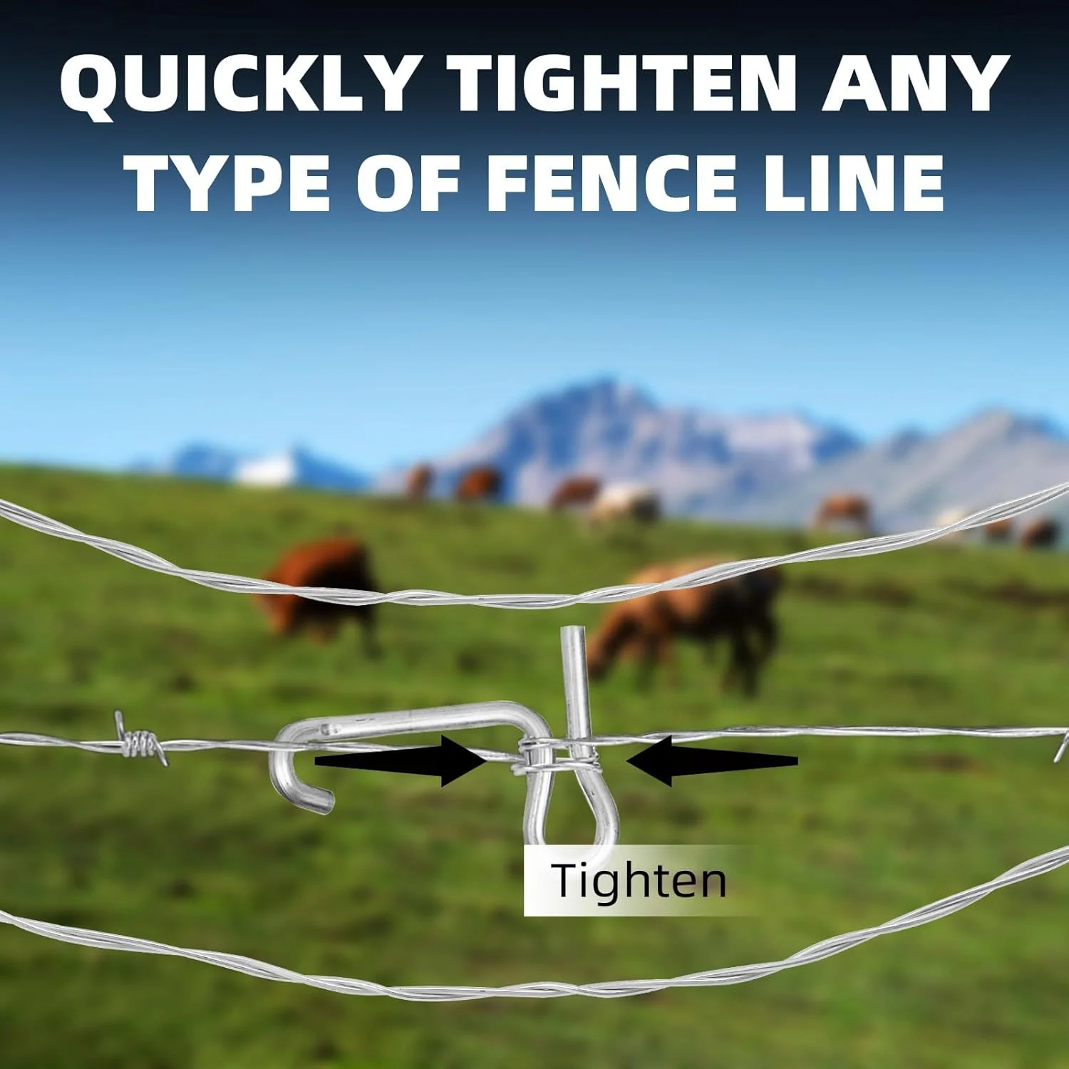 20pcs 6mm Wire Tensioner Fence Tightener Mesh Cable Fastening Clip For Garden — image 3