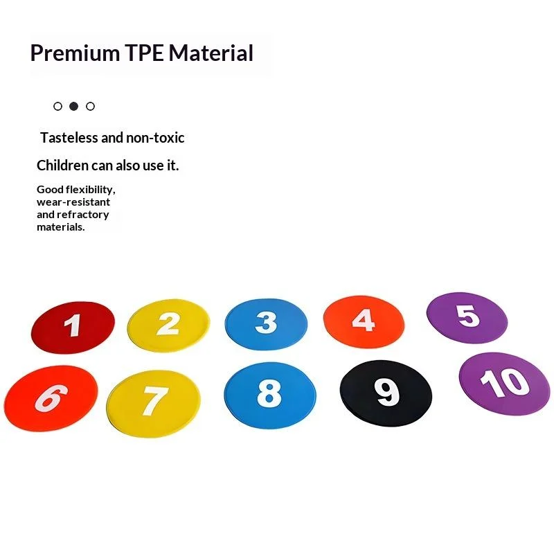 23cm Flat Digital Marker Disc, Landmark Mat, Plate, Football Training Equipment,… — image 5