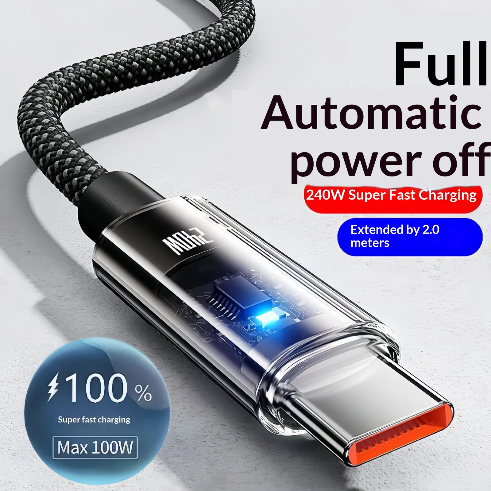 240W Fast-charging Data Cable For Smartphones And Car Use — image 3