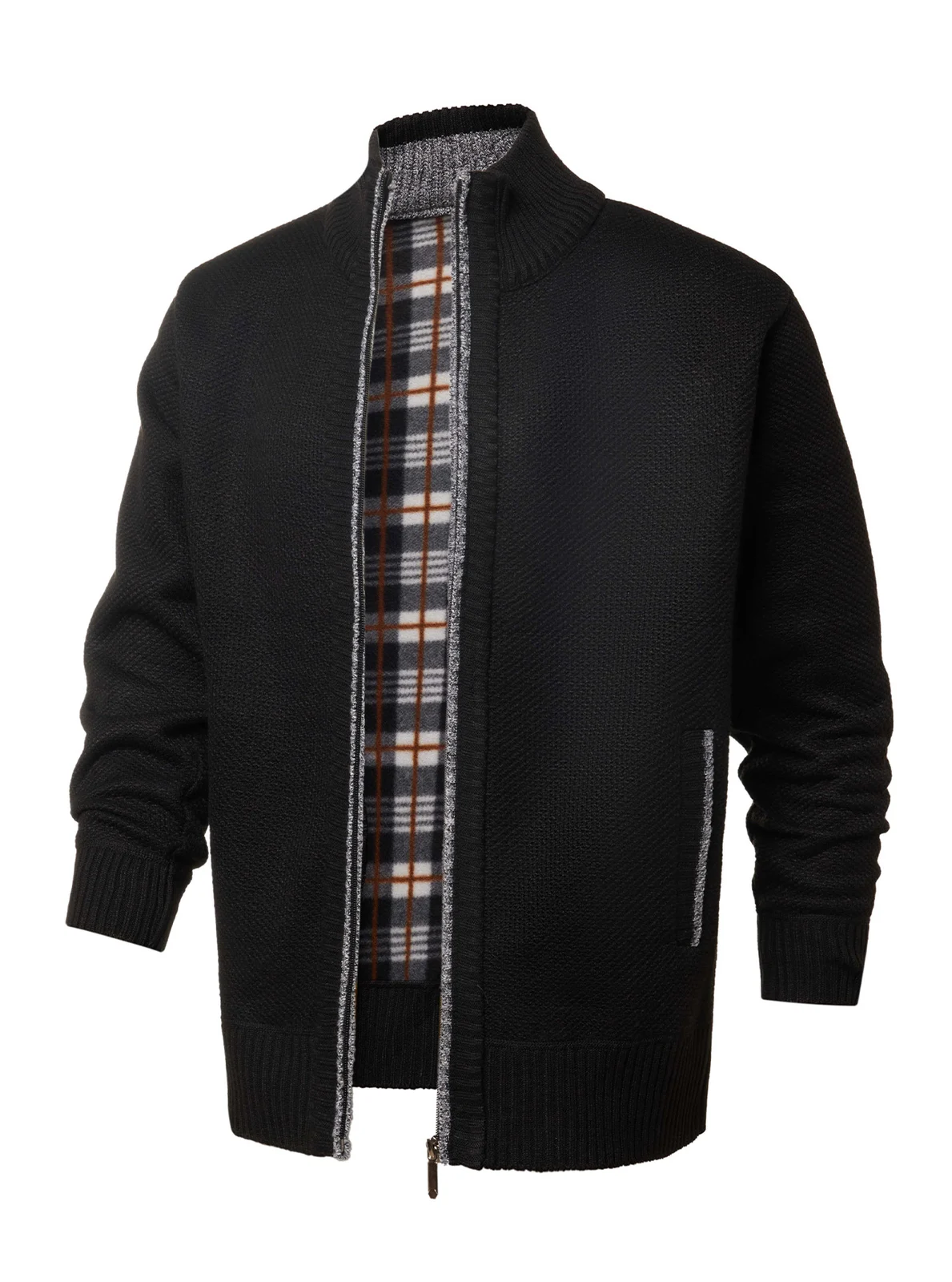 25 Autumn And Winter Men's High Collar Velvet Thick Sweater Trend Slim Casual Wool — image 5