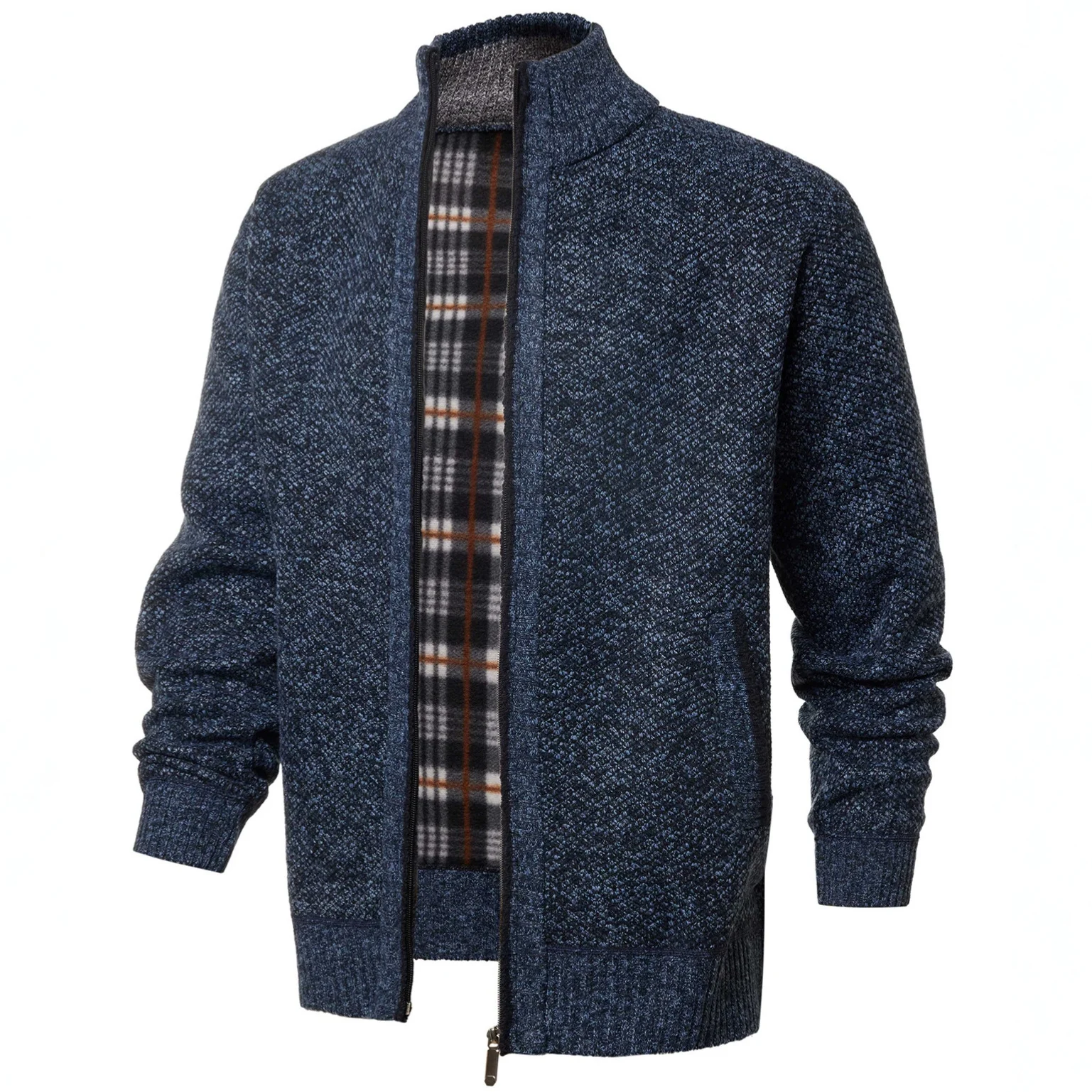 25 Autumn And Winter Men's High Collar Velvet Thick Sweater Trend Slim Casual Wool — image 2