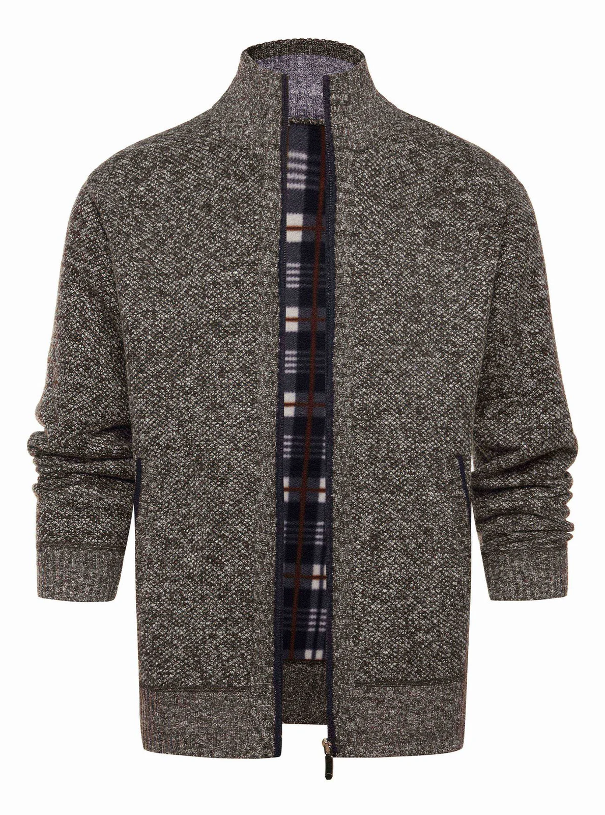 25 Autumn And Winter Men's High Collar Velvet Thick Sweater Trend Slim Casual Wool — image 10