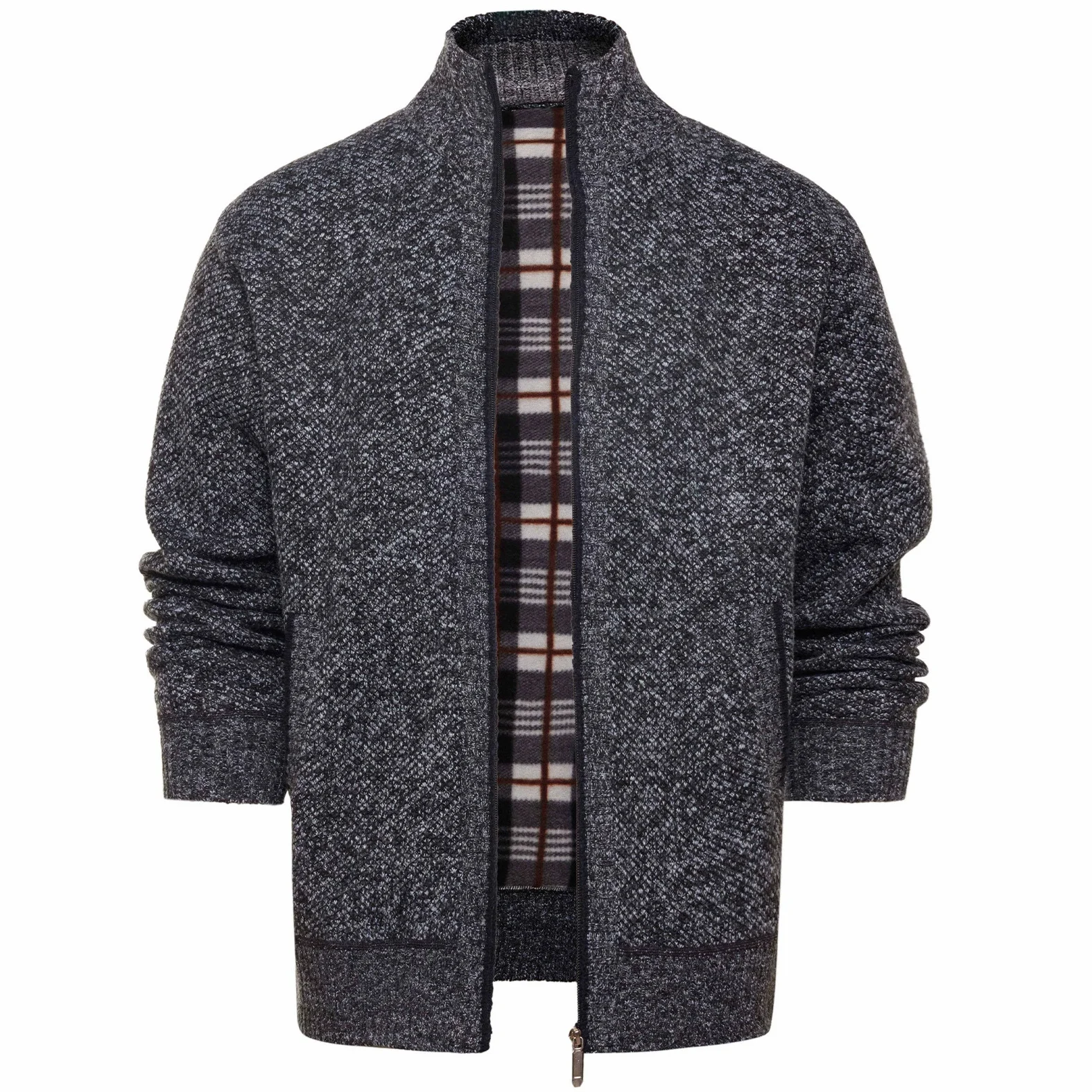 25 Autumn And Winter Men's High Collar Velvet Thick Sweater Trend Slim Casual Wool — image 8