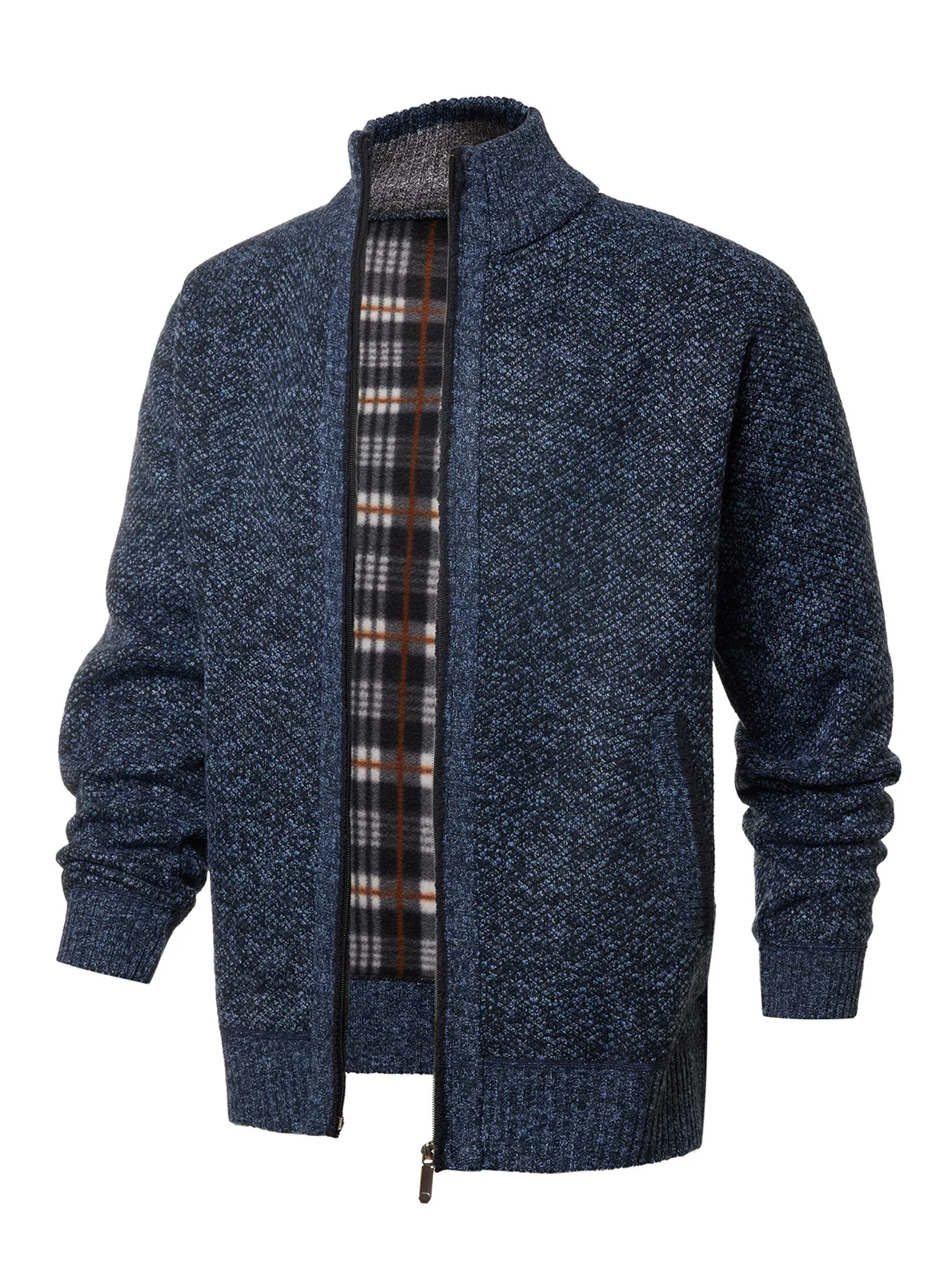 25 Autumn And Winter Men's High Collar Velvet Thick Sweater Trend Slim Casual Wool — image 4