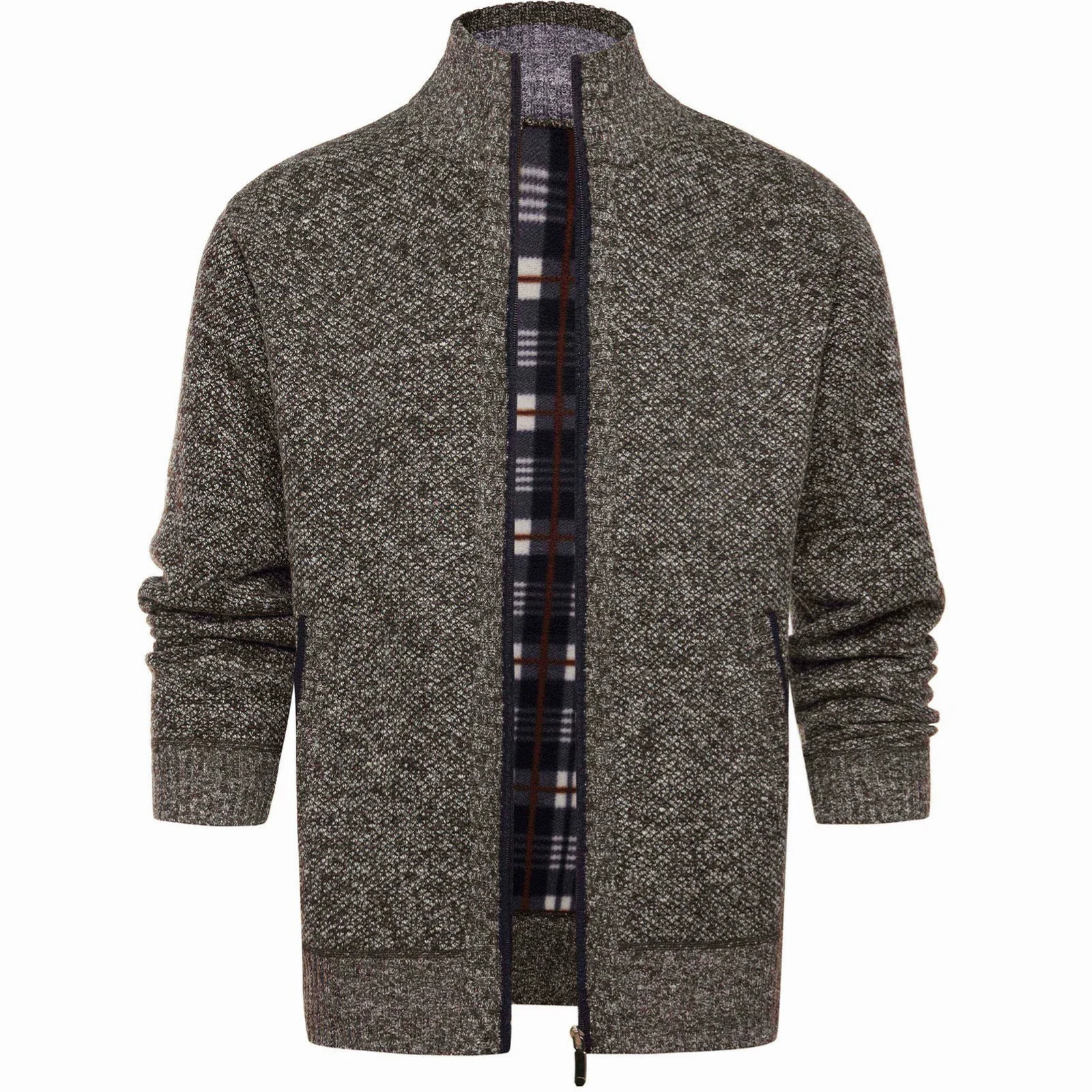 25 Autumn And Winter Men's High Collar Velvet Thick Sweater Trend Slim Casual Wool — image 3