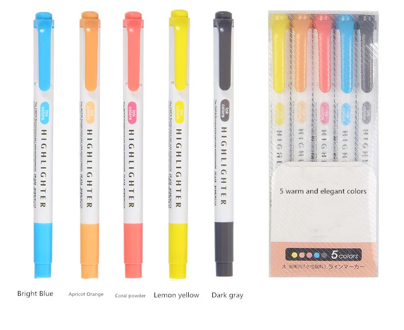 25 Colors Double Head Highlighter Pen Mildliner Fluorescent Highlighters Art Marker… — image 3