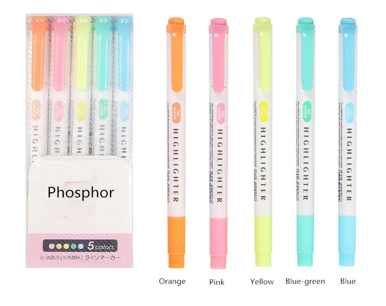 25 Colors Double Head Highlighter Pen Mildliner Fluorescent Highlighters Art Marker… — image 5