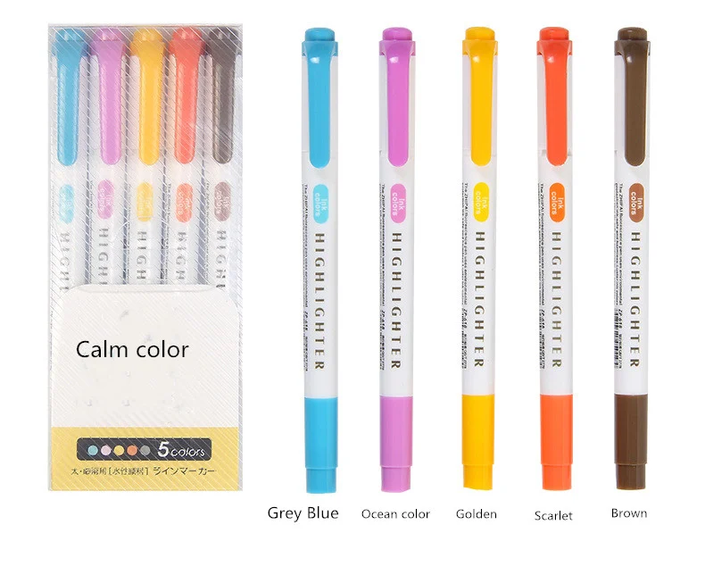 25 Colors Double Head Highlighter Pen Mildliner Fluorescent Highlighters Art Marker… — image 2