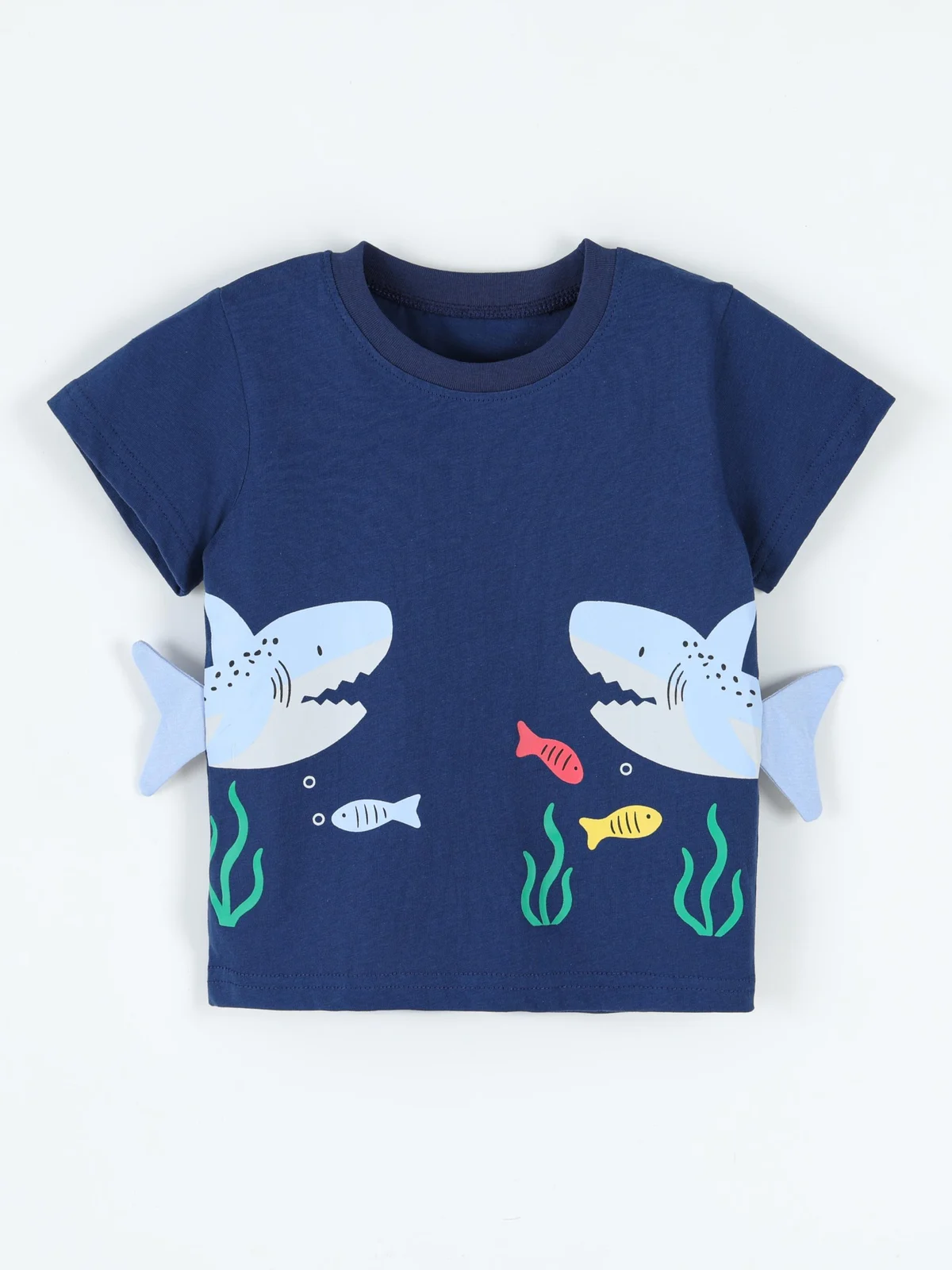 26 New Summer Style Boys' Short-sleeved T-shirts, Fashionable Shark Print Kidsren's… — image 8