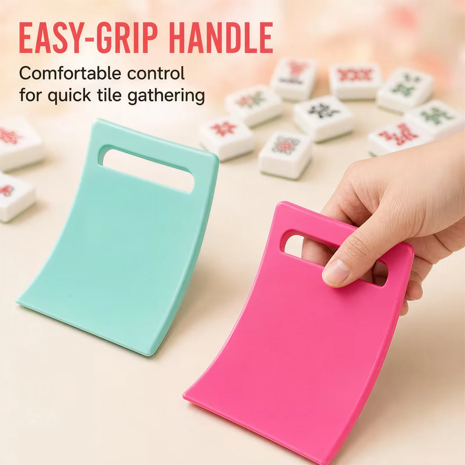 2PCS Mahjong Tile Scoops With Easy Grip Handles, Curved Gathering Shovels, Lightweight… — image 4