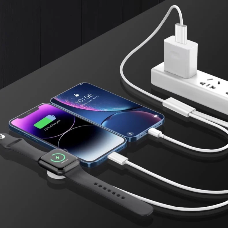 3-in-1 Wireless Charging Station - Fast Qi Charger Stand For Iphone Samsung Galaxy… — image 3