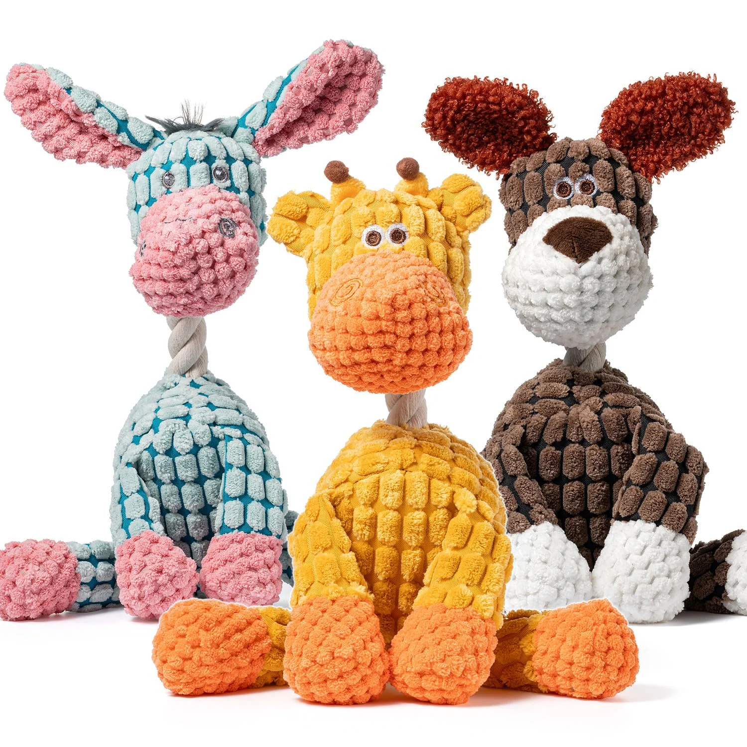 3 Pack Dog Toys Squeaky, Durable Stuffed Plush Puppy Chew Toy Cute For Small Medium… — image 2