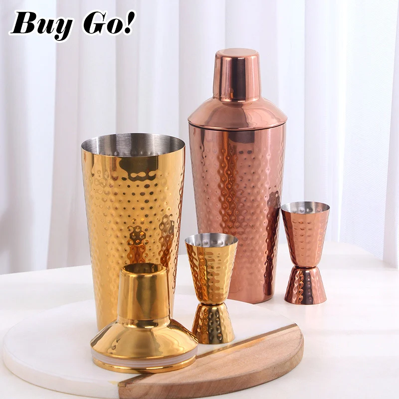 304 Stainless Steel Hammered Cocktail Shaker — image 4