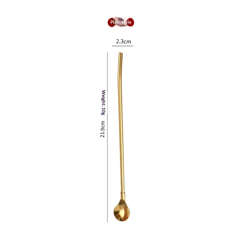 304 Stainless Steel Straw Spoon — variant image