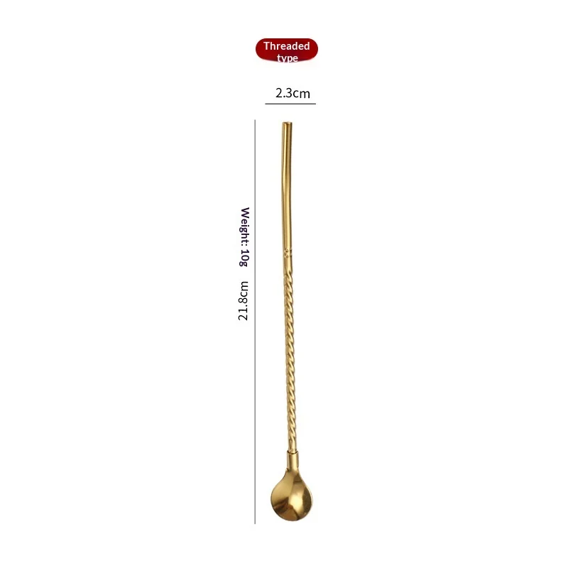 304 Stainless Steel Straw Spoon — image 3