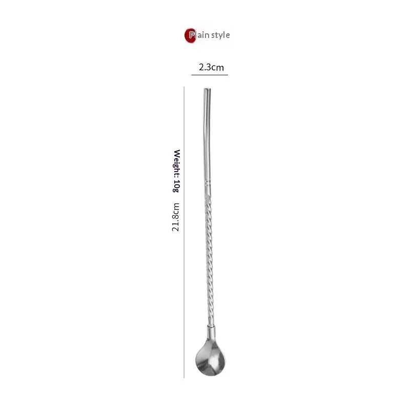 304 Stainless Steel Straw Spoon — variant image