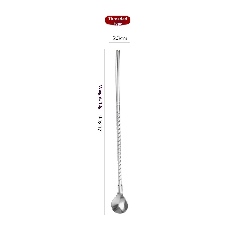 304 Stainless Steel Straw Spoon — image 2