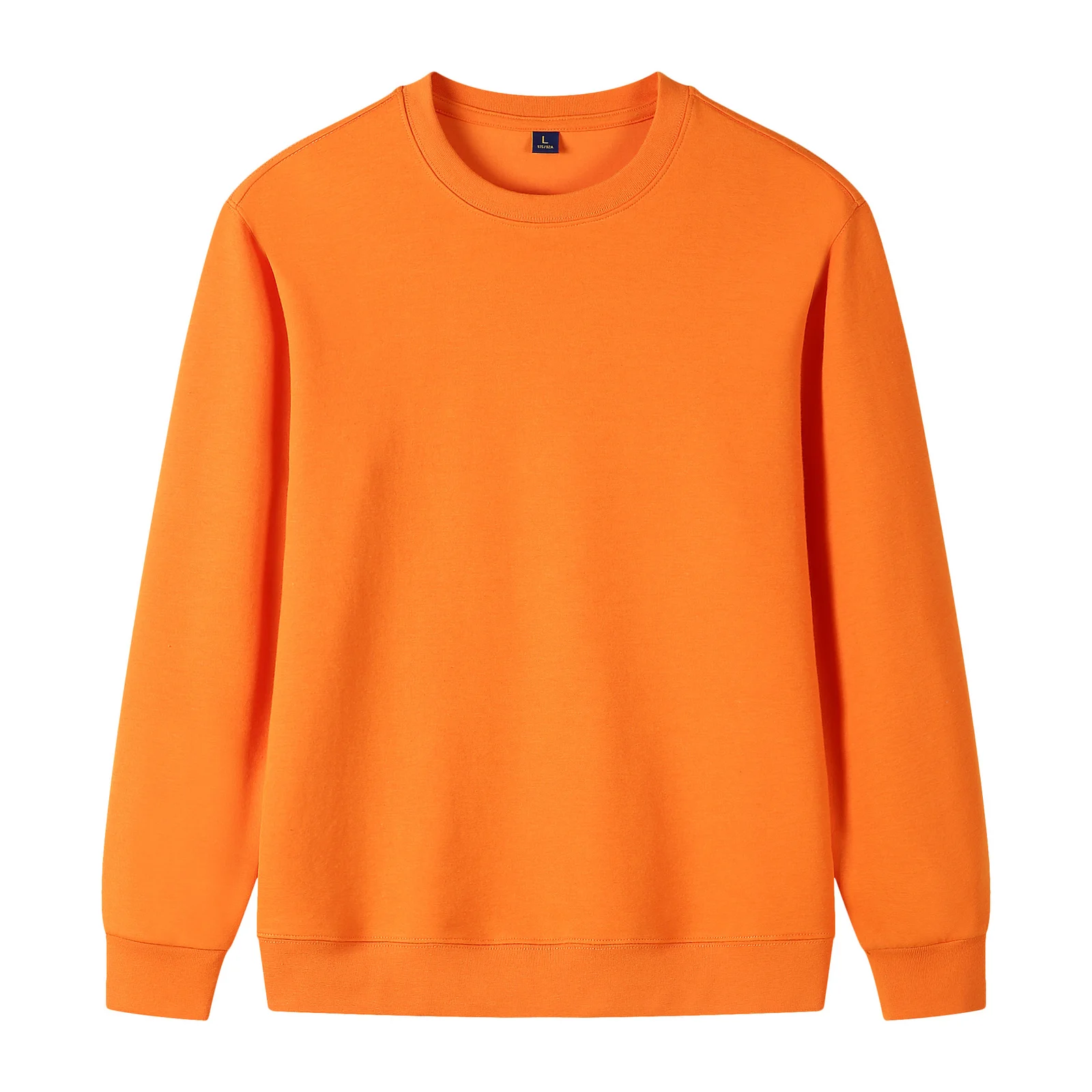 320g Straight Shoulder Pure Cotton Autumn Long Sleeve Round Neck Solid Color… — image 3