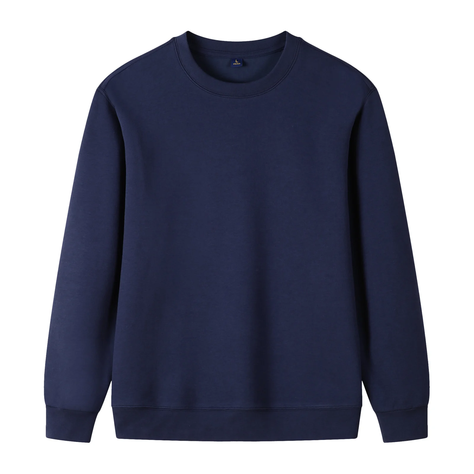 320g Straight Shoulder Pure Cotton Autumn Long Sleeve Round Neck Solid Color… — image 5