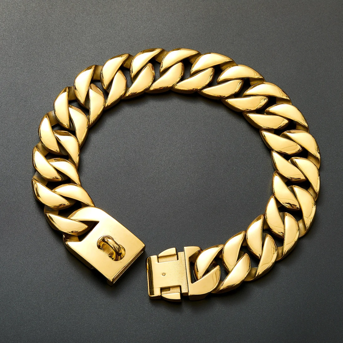 32mm-thick Stainless Steel Pet Dog Necklace Collar — image 3