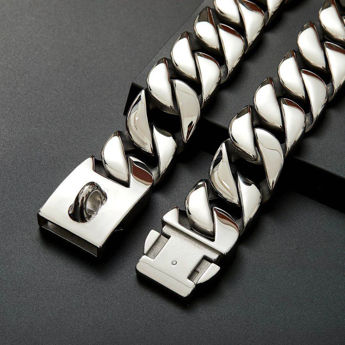 32mm-thick Stainless Steel Pet Dog Necklace Collar — image 5