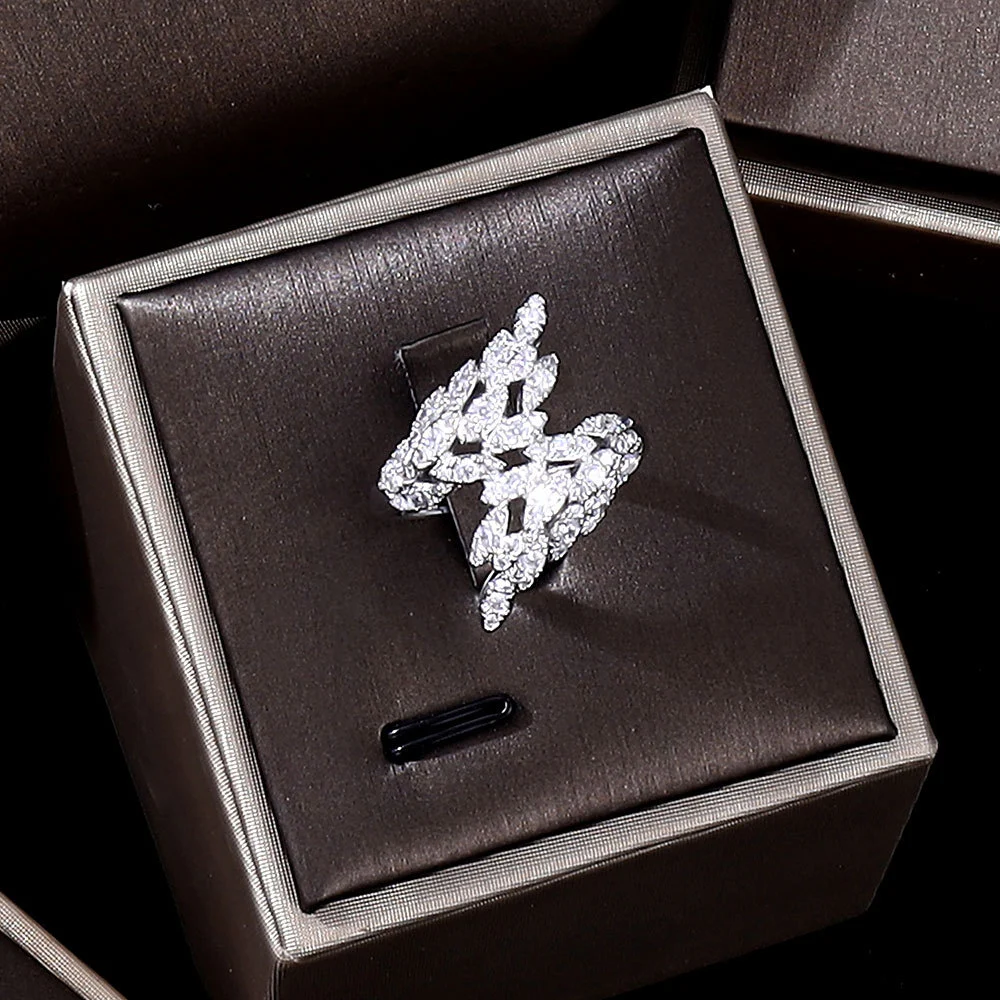 3A Zircon Jewelry Micro Set Full Crystal Necklace And Earrings 4 Piece For Weddings… — image 4