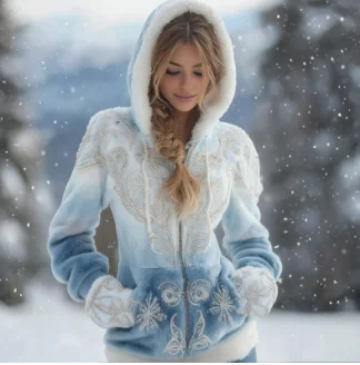 3D Digital Print Fashionable Retro New Zip-up Hoodie For Fallwinter — image 5