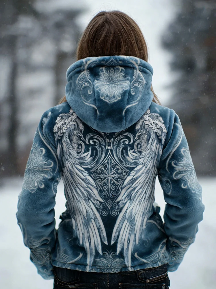 3D Digital Print Fashionable Retro New Zip-up Hoodie For Fallwinter — image 15