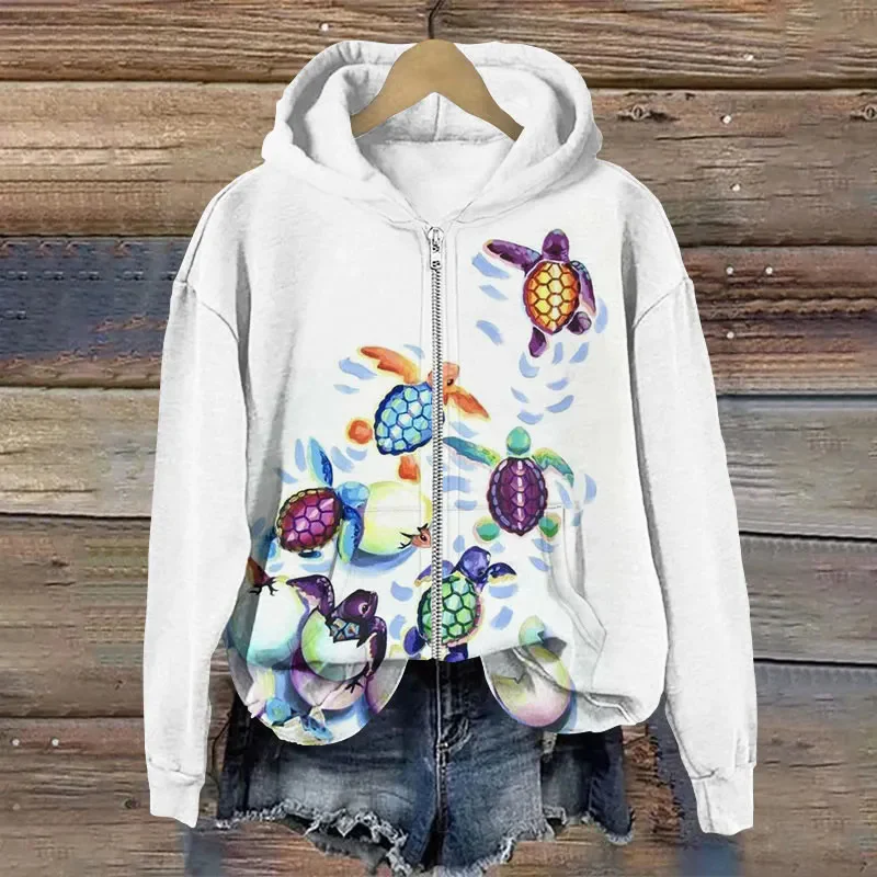 3D Digital-print Hooded Athletic Sweatshirt And Jacket — image 3