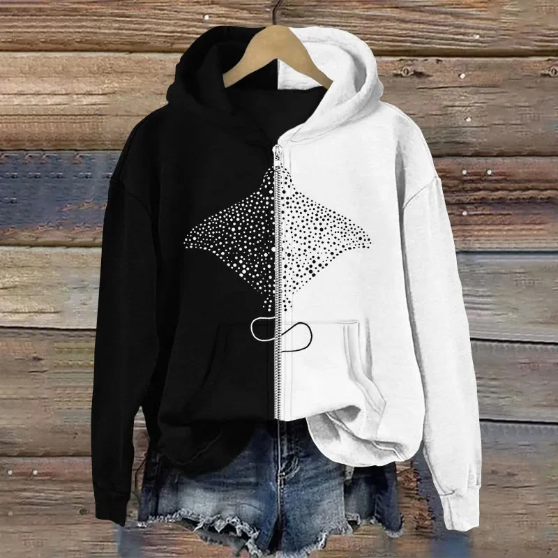 3D Digital-print Hooded Athletic Sweatshirt And Jacket — image 4