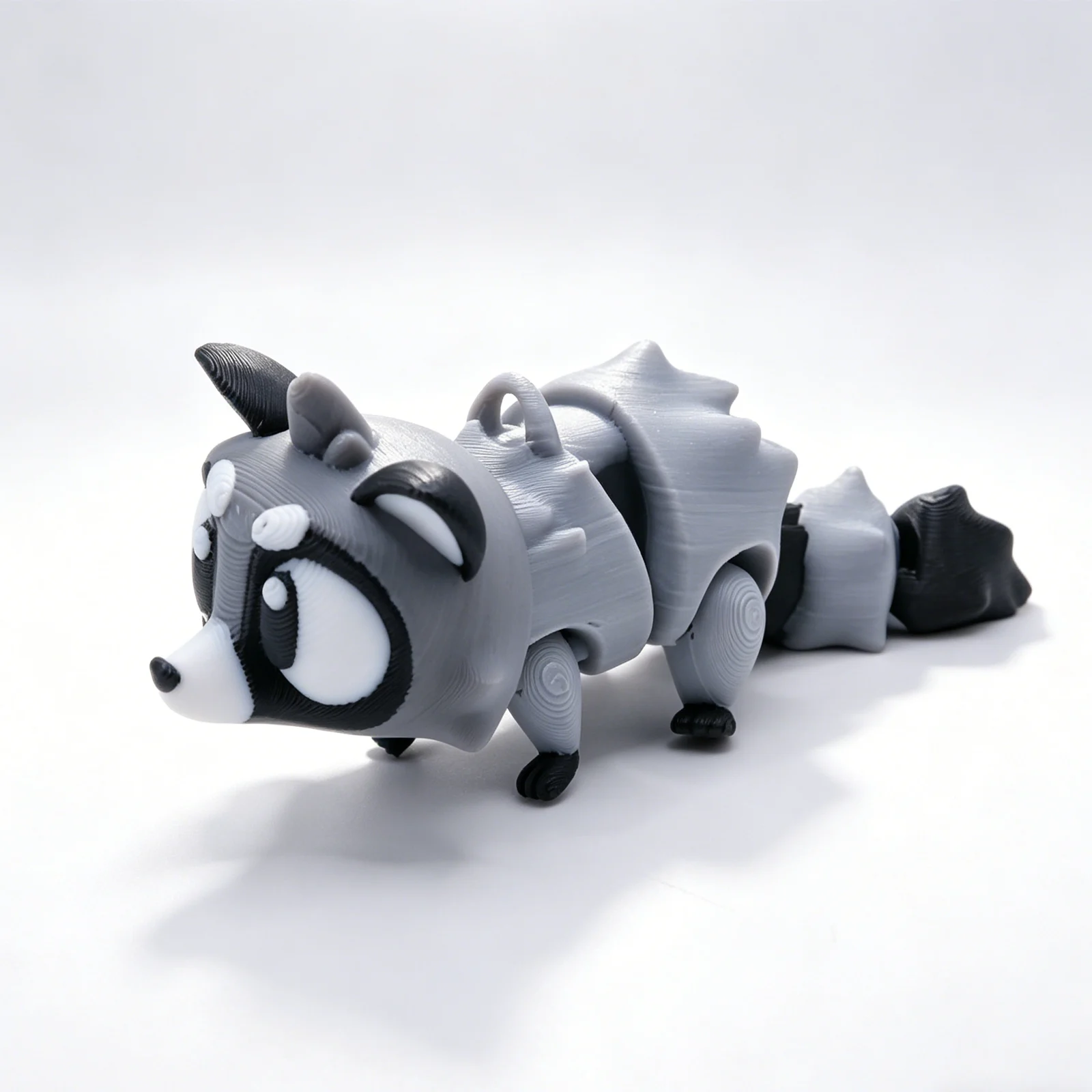 3D Printed Animal Keychain, Articulated Panda Raccoon Koala Bag Charm With Wrist… — image 9