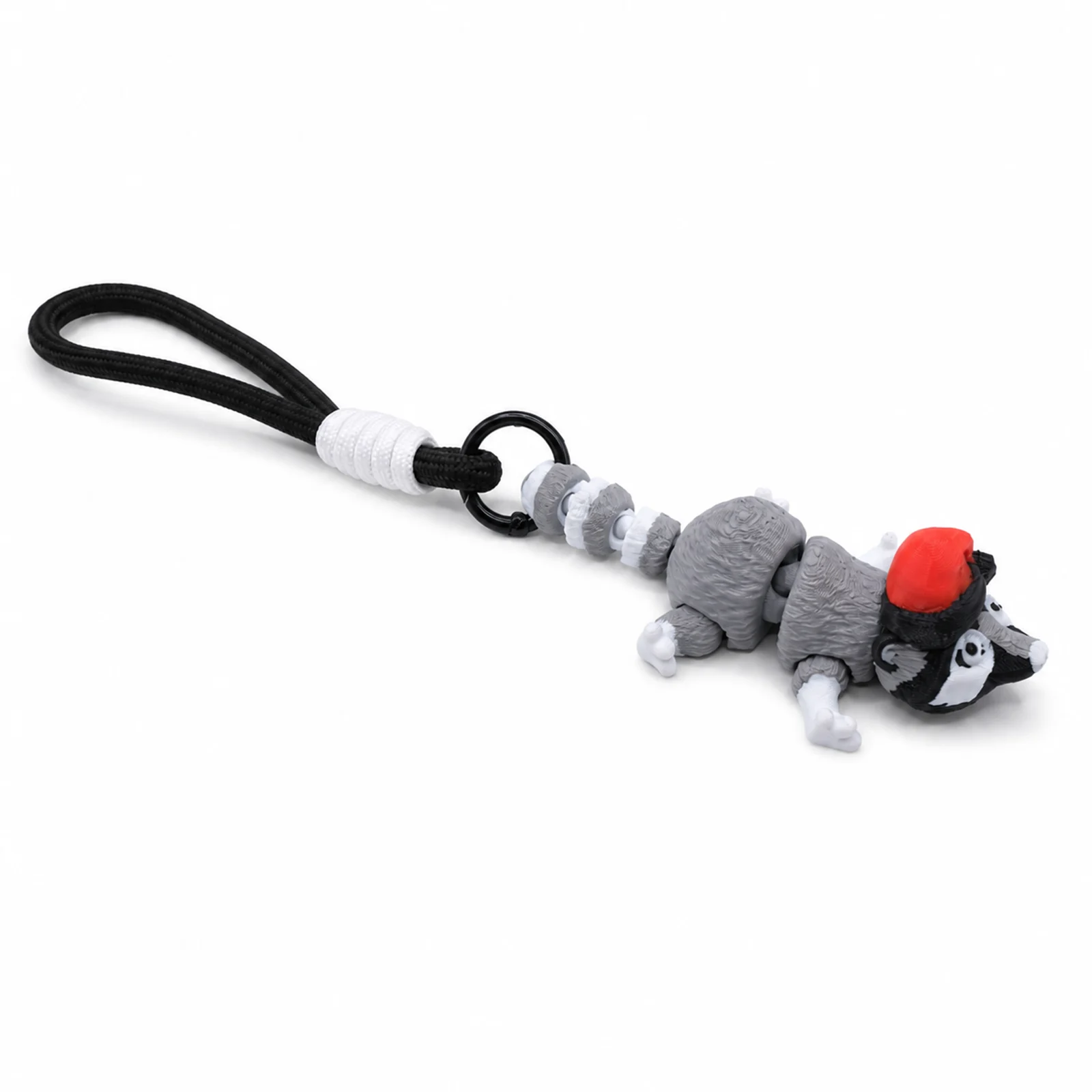 3D Printed Animal Keychain, Articulated Panda Raccoon Koala Bag Charm With Wrist… — image 4