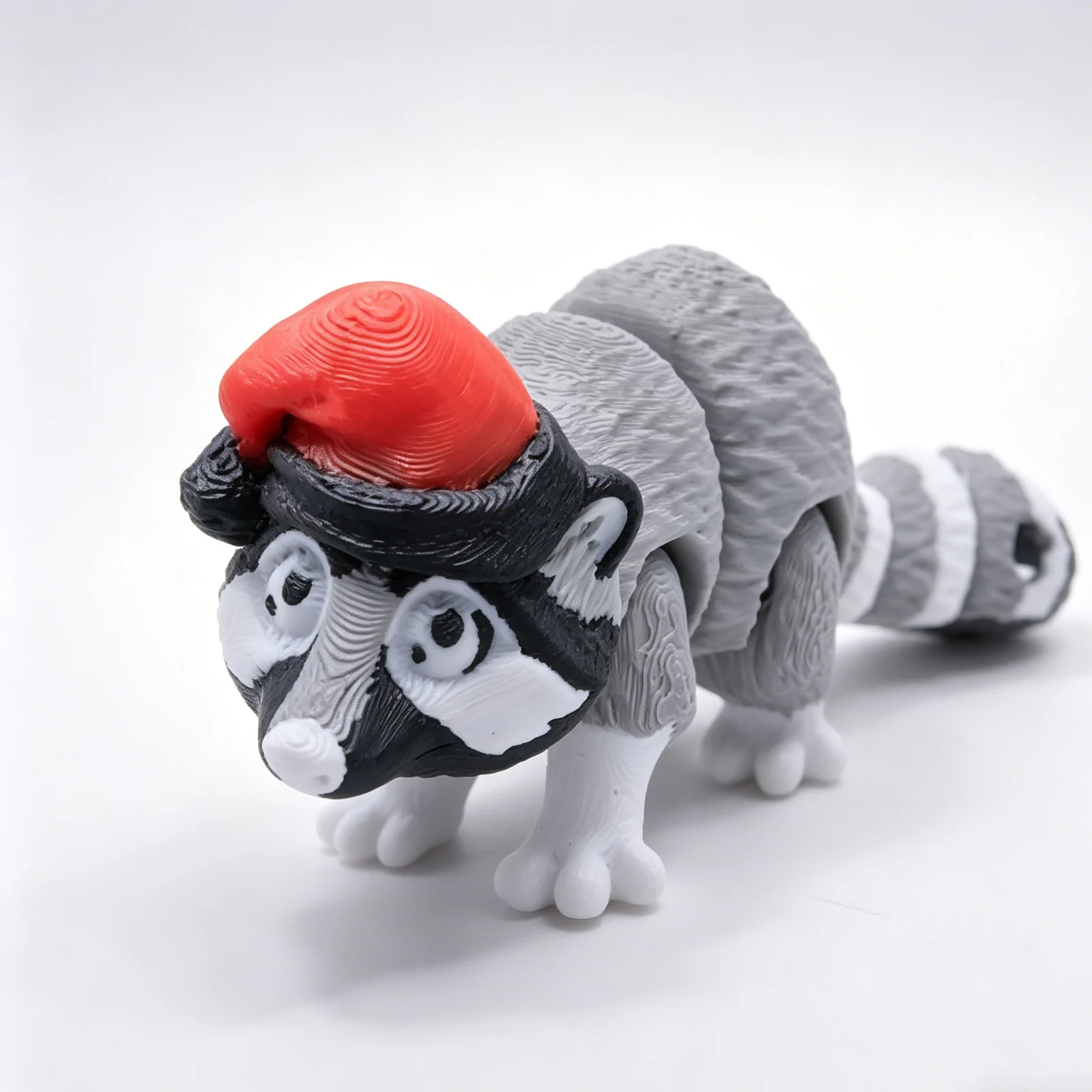 3D Printed Animal Keychain, Articulated Panda Raccoon Koala Bag Charm With Wrist… — image 5
