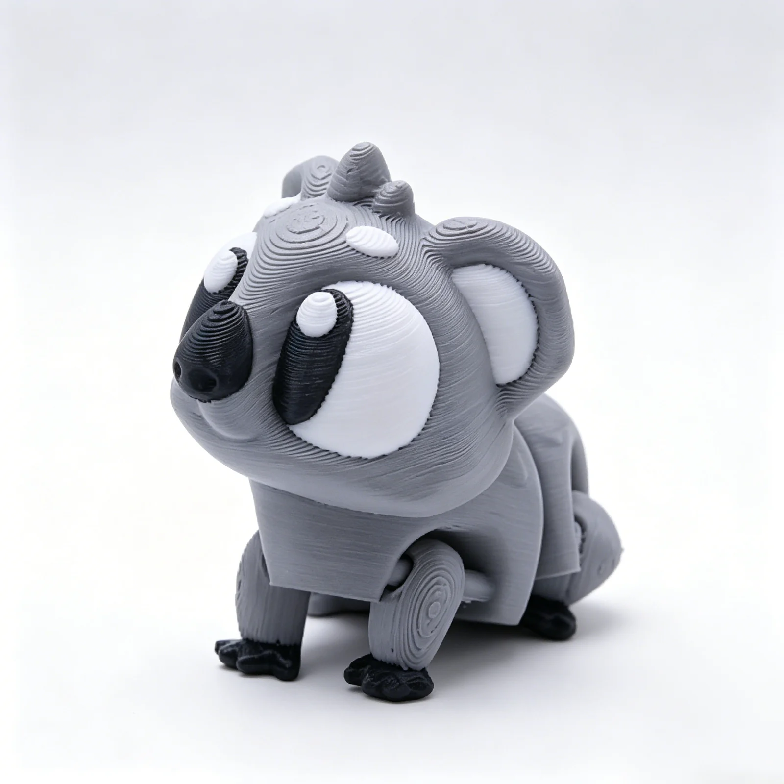 3D Printed Animal Keychain, Articulated Panda Raccoon Koala Bag Charm With Wrist… — image 6