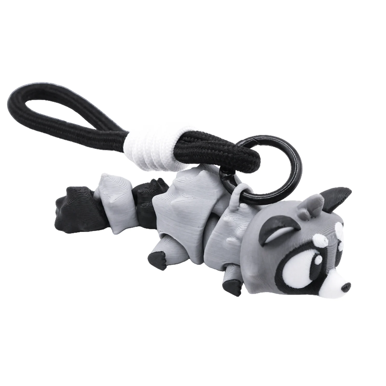 3D Printed Animal Keychain, Articulated Panda Raccoon Koala Bag Charm With Wrist… — image 8